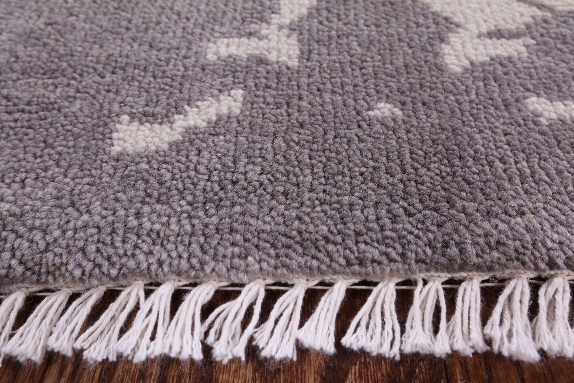 Grey Contemporary Handmade Wool Rug - 8' 0" X 9' 10" - Golden Nile