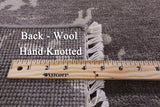 Grey Contemporary Handmade Wool Rug - 8' 0" X 9' 10" - Golden Nile