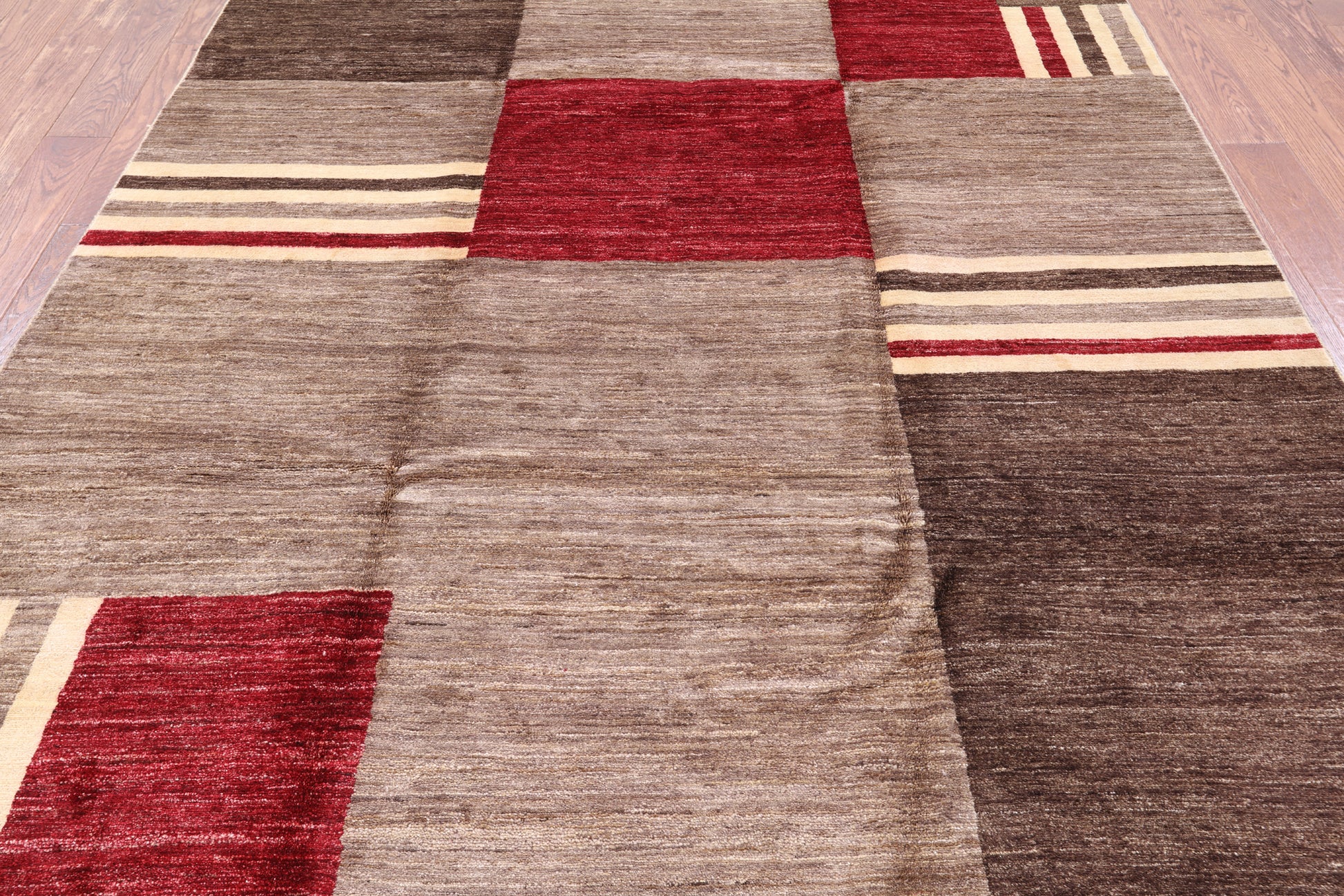 Persian Gabbeh Hand Knotted Wool Rug - 6' 10" X 9' 10" - Golden Nile