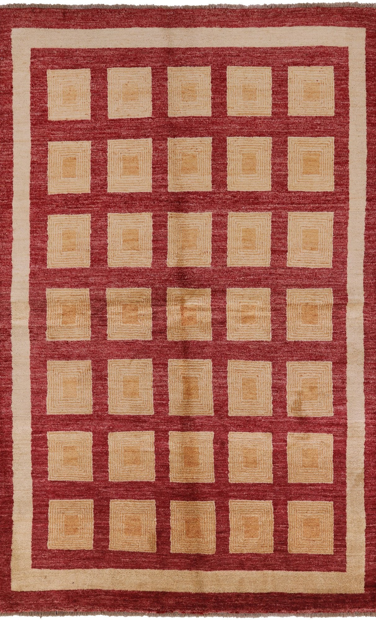 Persian Gabbeh Hand Knotted Wool Rug - 5' 7" X 8' 7" - Golden Nile