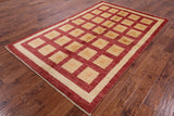 Persian Gabbeh Hand Knotted Wool Rug - 5' 7" X 8' 7" - Golden Nile