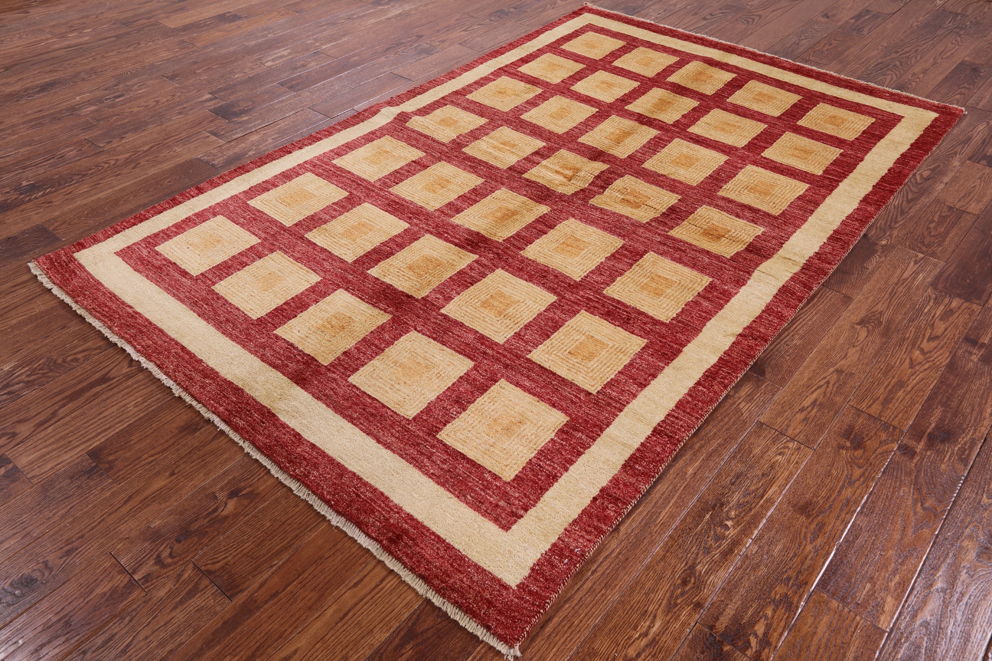 Persian Gabbeh Hand Knotted Wool Rug - 5' 7" X 8' 7" - Golden Nile