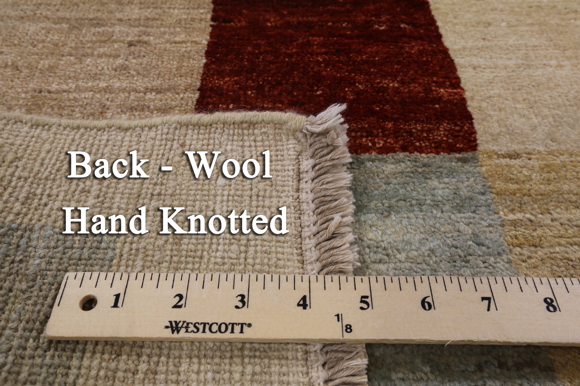 Tribal Gabbeh Handmade Wool Area Rug - 5' 1" X 7' 7" - Golden Nile