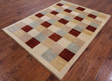 Persian Gabbeh Hand Knotted Wool Area Rug - 5' 6" X 7' 6" - Golden Nile