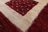 Red Persian Gabbeh Hand Knotted Wool Area Rug - 5' 8" X 8' 6" - Golden Nile
