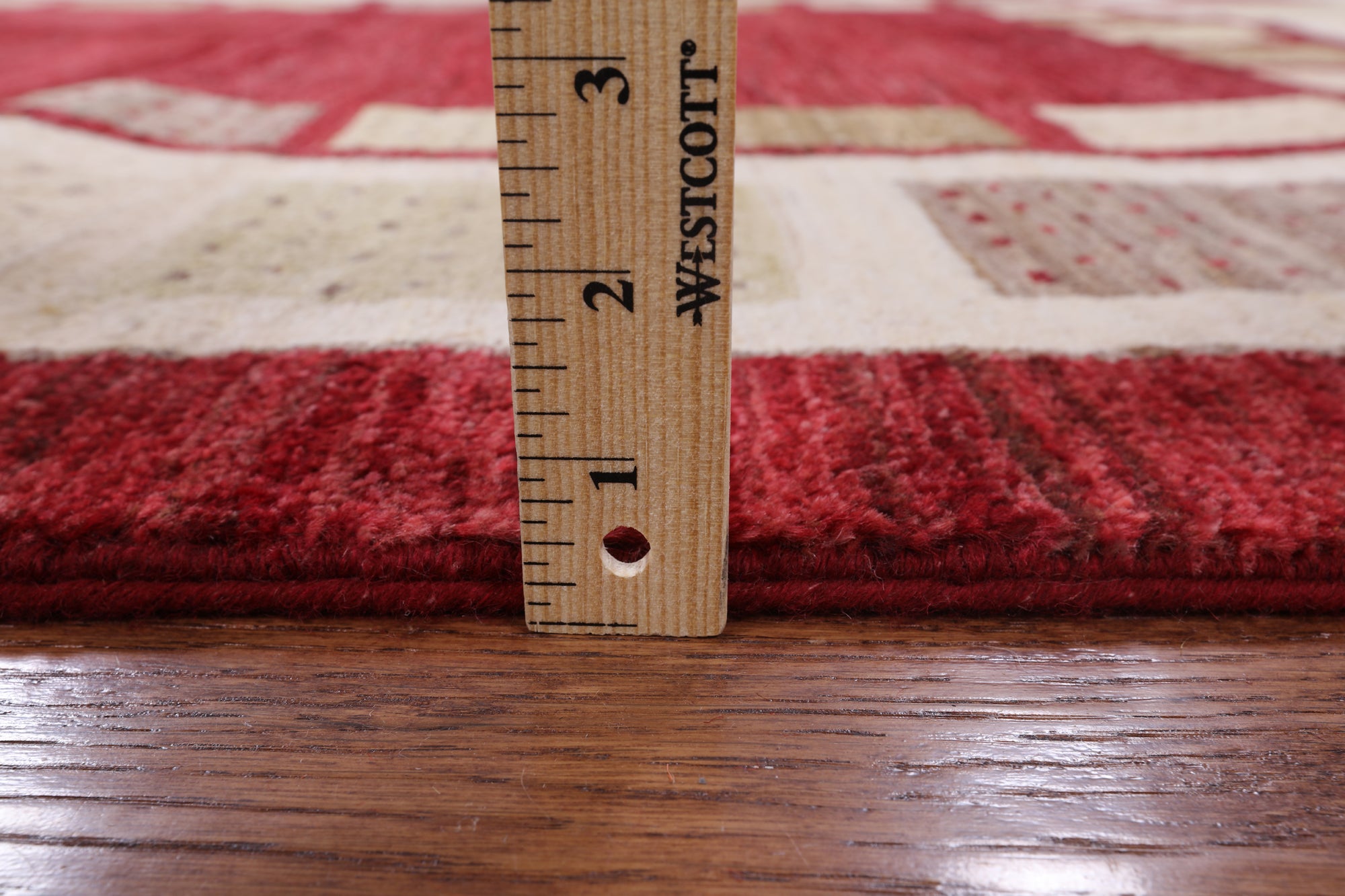 Red Persian Gabbeh Hand Knotted Wool Area Rug - 5' 8" X 8' 6" - Golden Nile