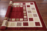 Red Persian Gabbeh Hand Knotted Wool Area Rug - 5' 8" X 8' 6" - Golden Nile