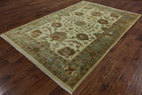 Hand Knotted Oushak Area Rug 6 X 9 - Golden Nile