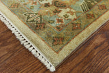 Hand Knotted Oushak Area Rug 6 X 9 - Golden Nile