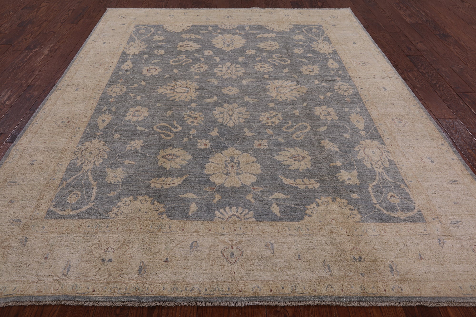 Peshawar Hand Knotted Wool Area Rug - 8' 3" X 9' 9" - Golden Nile