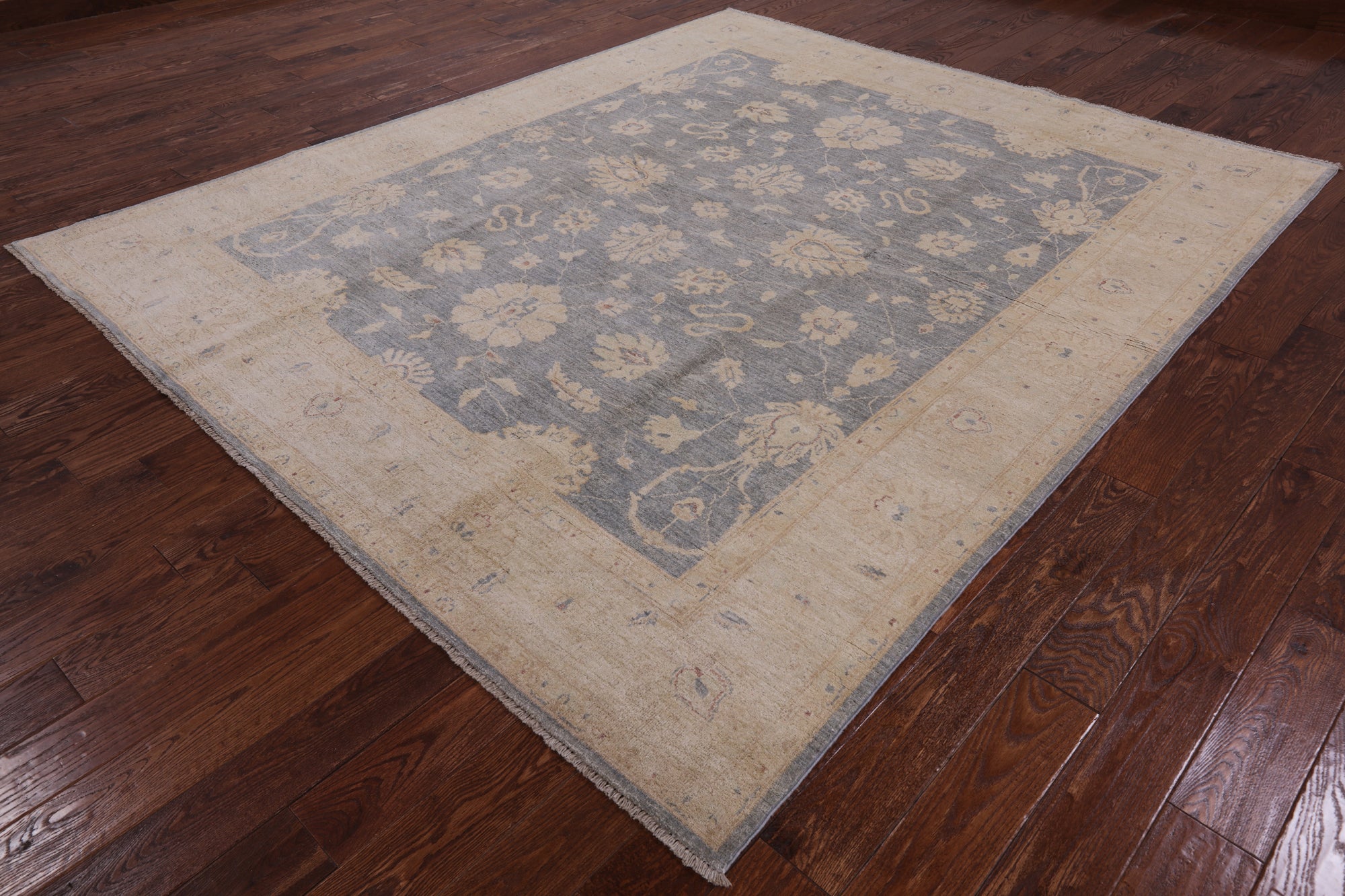 Peshawar Hand Knotted Wool Area Rug - 8' 3" X 9' 9" - Golden Nile