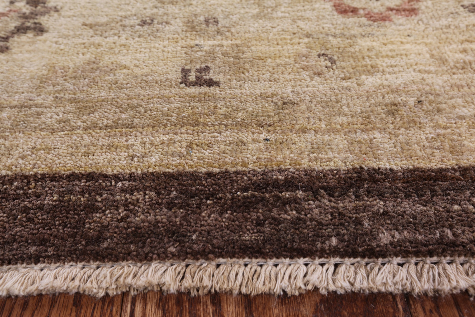 Brown Peshawar Hand Knotted Wool Rug - 8' 2" X 10' 1" - Golden Nile