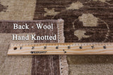 Brown Peshawar Hand Knotted Wool Rug - 8' 2" X 10' 1" - Golden Nile
