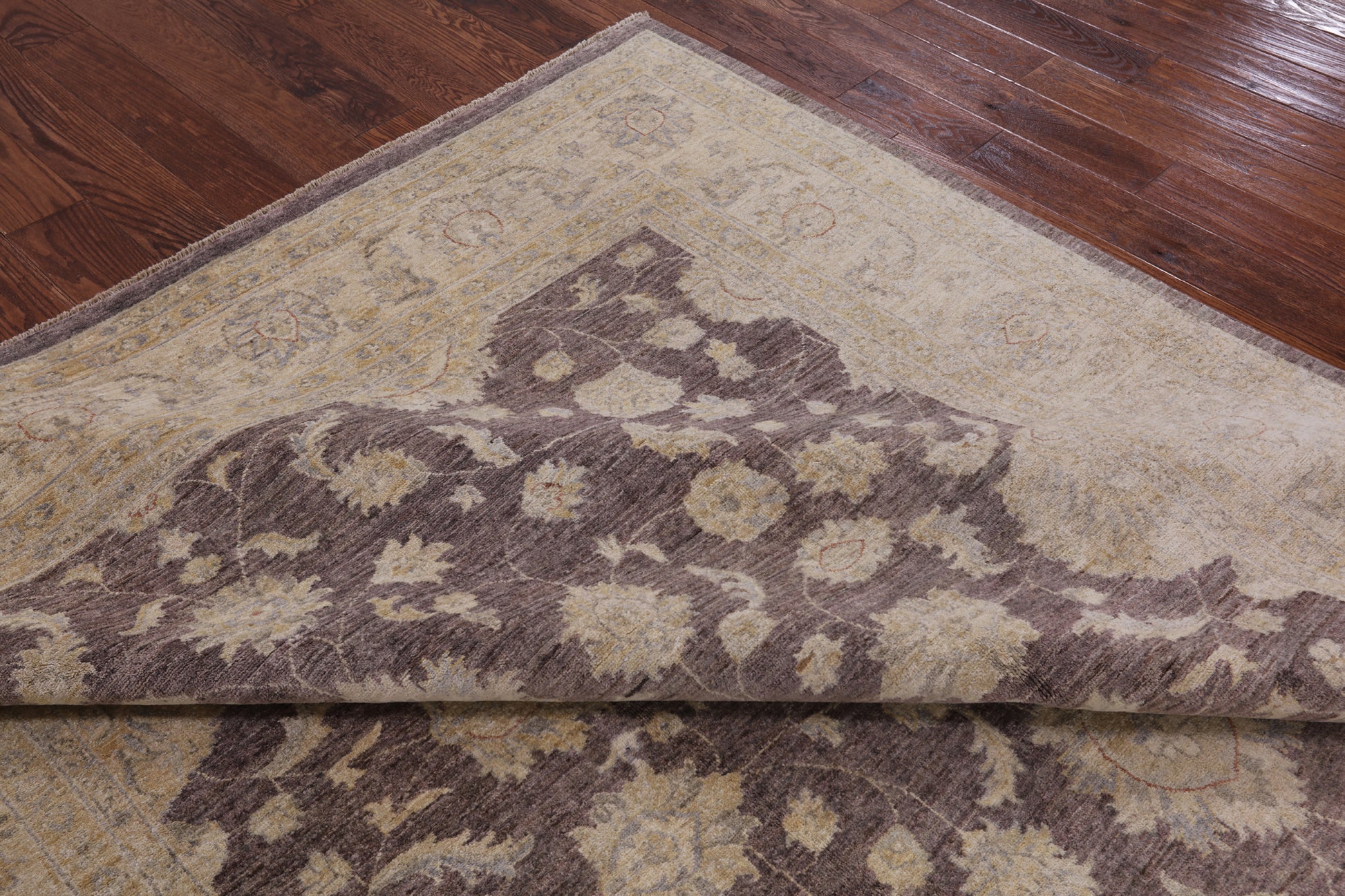 Peshawar Hand Knotted Wool Area Rug - 8' 2" X 9' 10" - Golden Nile