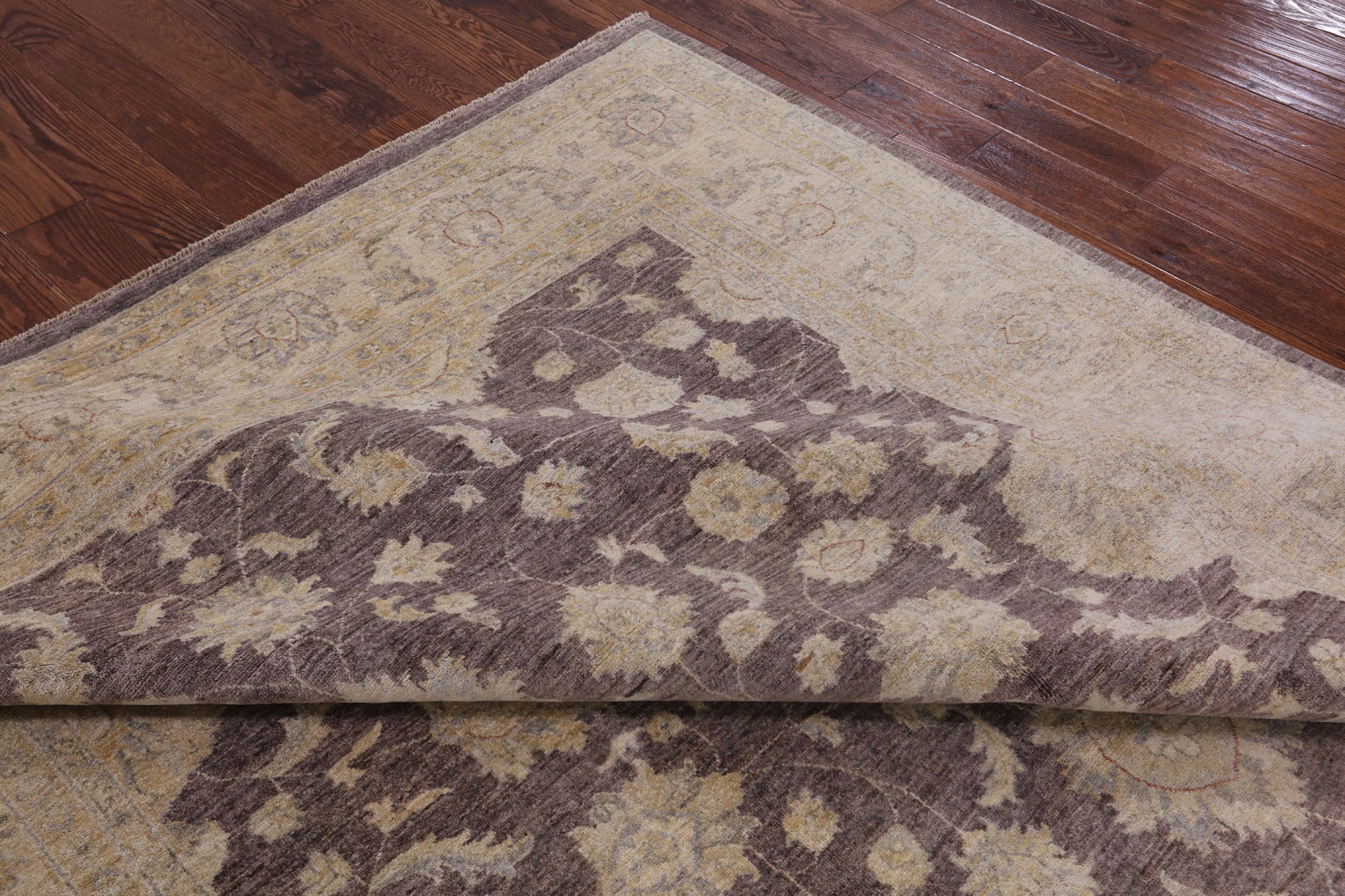 Peshawar Hand Knotted Wool Area Rug - 8' 2" X 9' 10" - Golden Nile