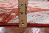 Red Ikat Hand Knotted Wool Rug - 8' 3" X 10' 3" - Golden Nile