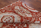 Red Ikat Hand Knotted Wool Rug - 8' 3" X 10' 3" - Golden Nile