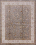 Peshawar Hand Knotted Wool Area Rug - 8' 0" X 9' 10" - Golden Nile