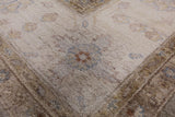 Peshawar Hand Knotted Wool Area Rug - 8' 0" X 9' 10" - Golden Nile