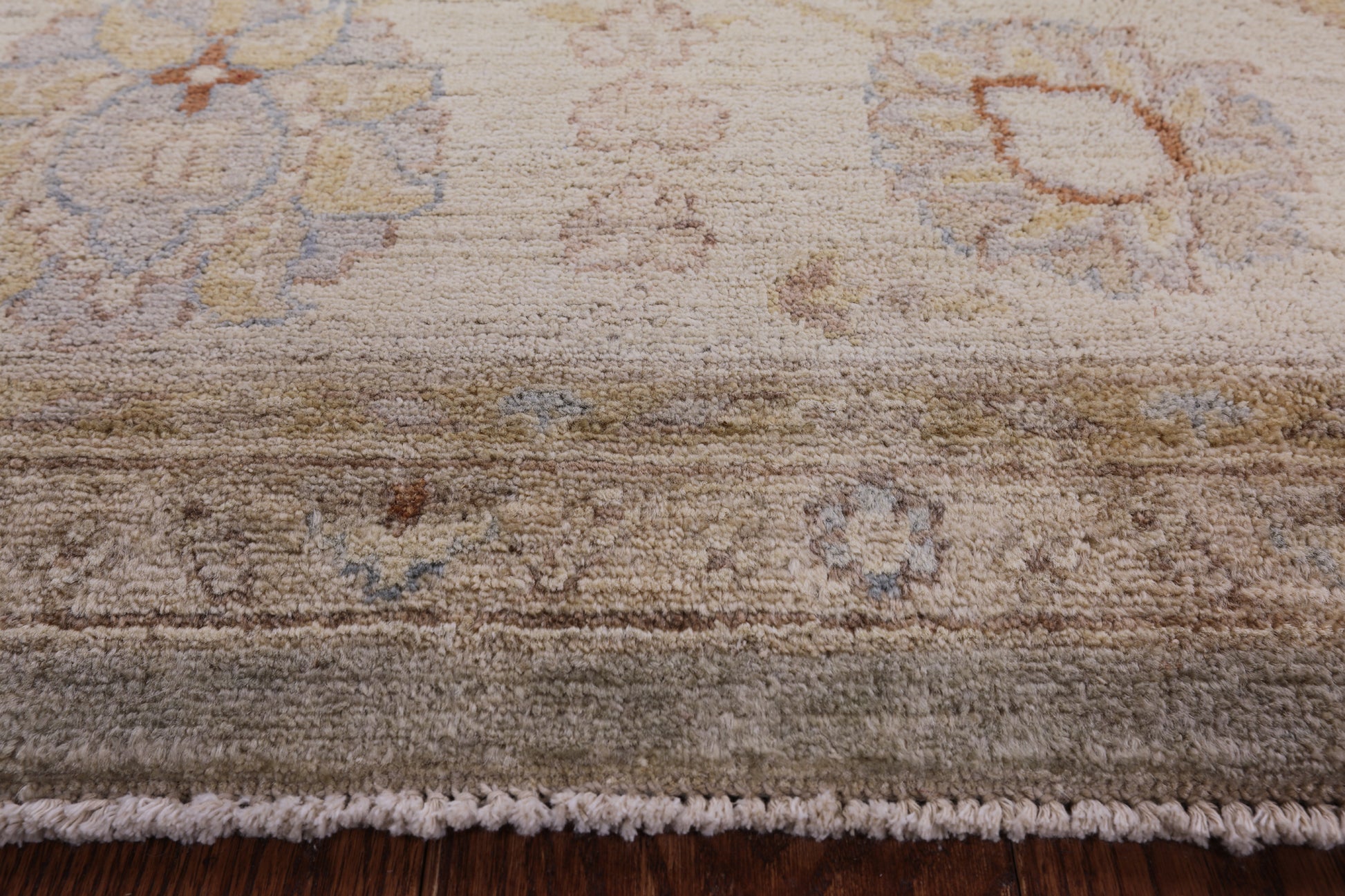 Peshawar Hand Knotted Wool Area Rug - 8' 0" X 9' 10" - Golden Nile