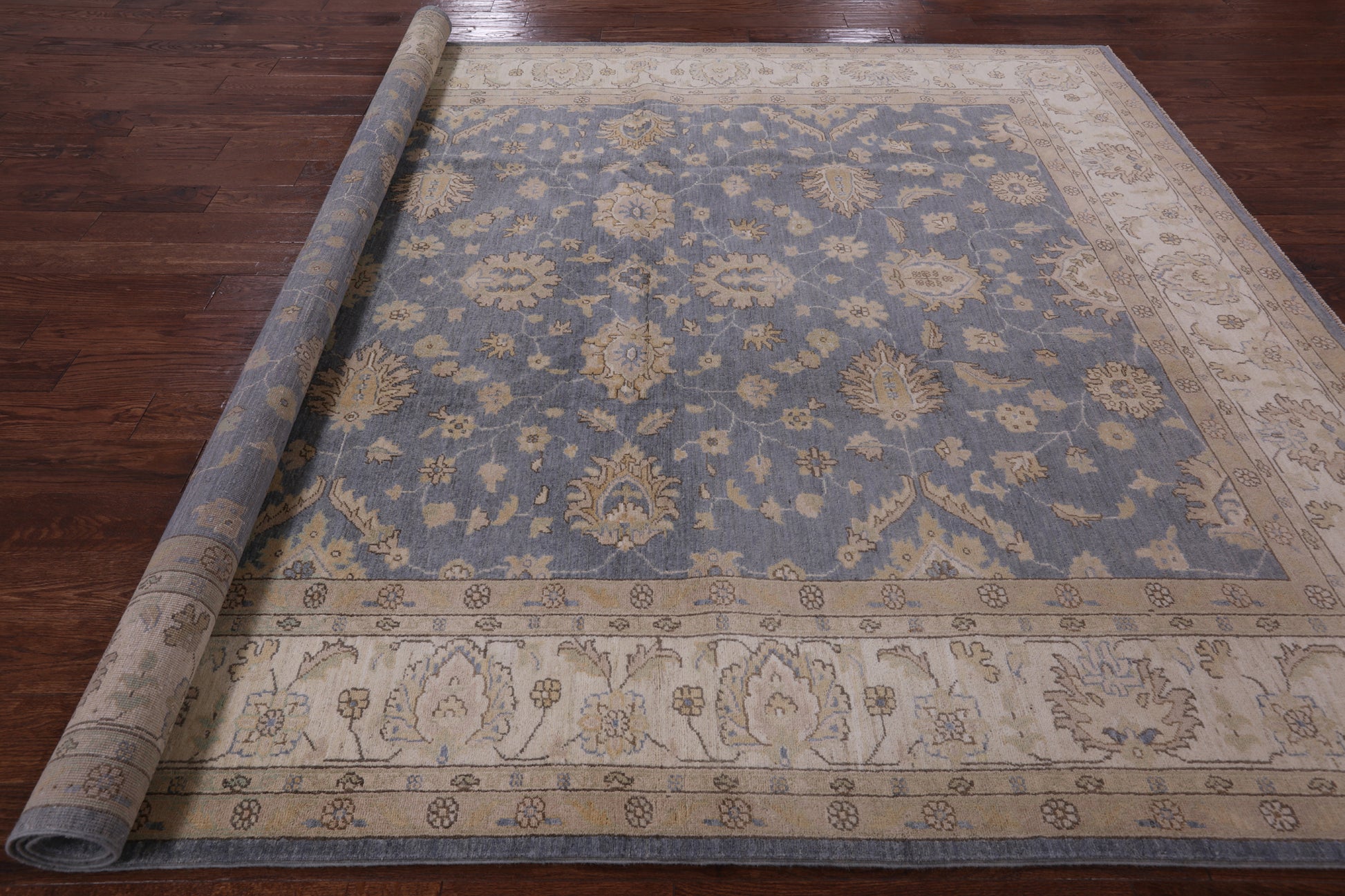 Peshawar Hand Knotted Wool Rug - 8' 4" X 9' 8" - Golden Nile
