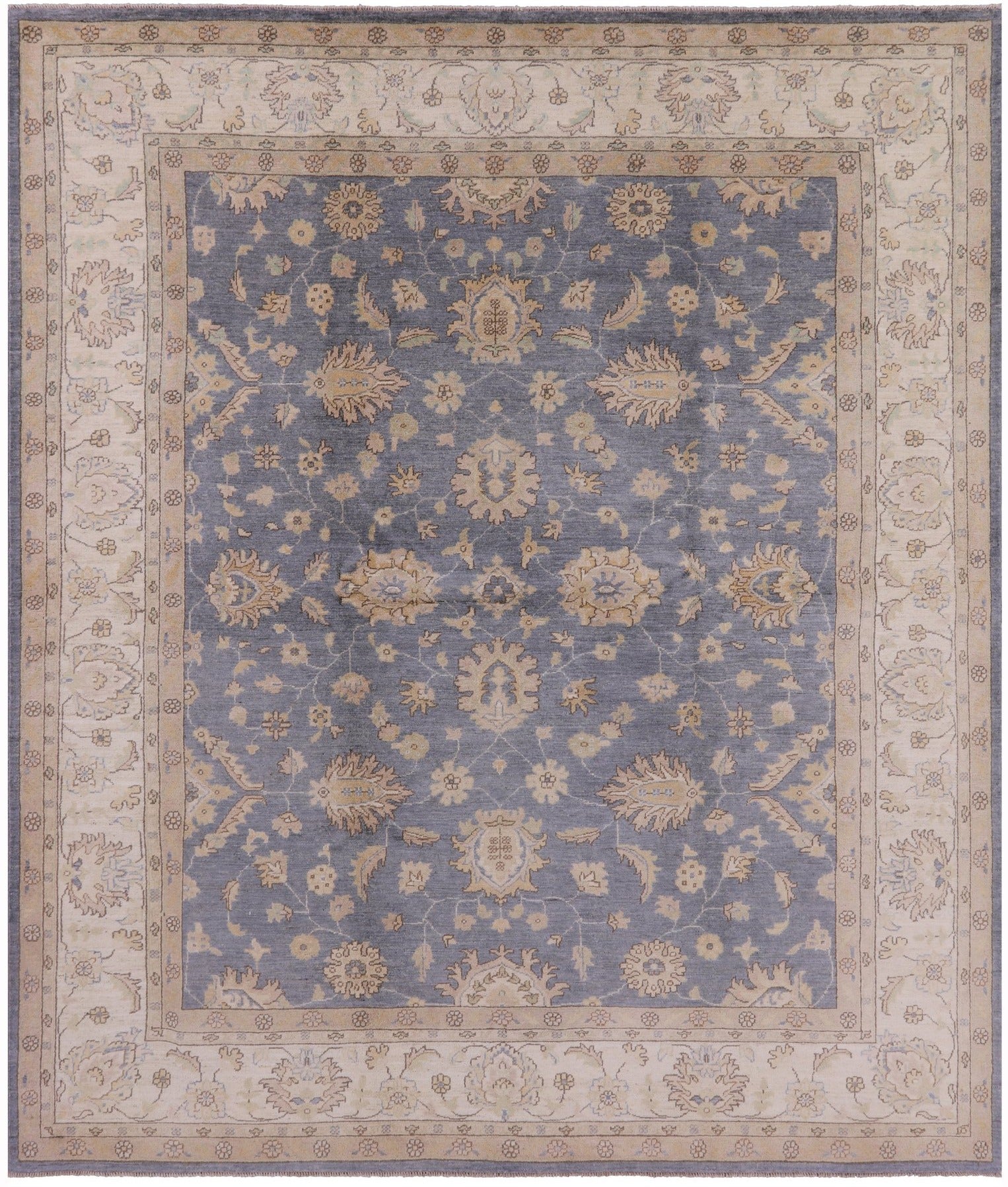 Peshawar Hand Knotted Wool Rug - 8' 4" X 9' 8" - Golden Nile