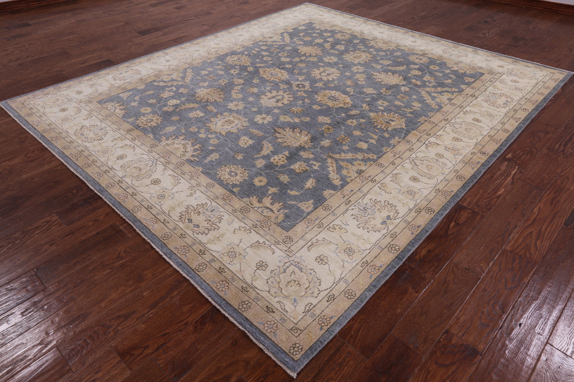 Peshawar Hand Knotted Wool Rug - 8' 4" X 9' 8" - Golden Nile