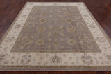 Grey Peshawar Handmade Wool Rug - 8' 2" X 9' 10" - Golden Nile