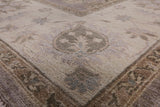 Grey Peshawar Handmade Wool Rug - 8' 2" X 9' 10" - Golden Nile