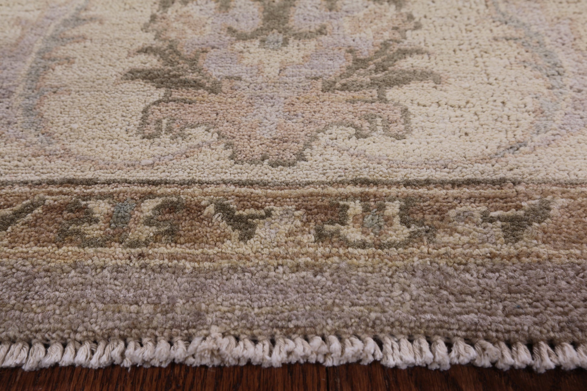 Grey Peshawar Handmade Wool Rug - 8' 2" X 9' 10" - Golden Nile