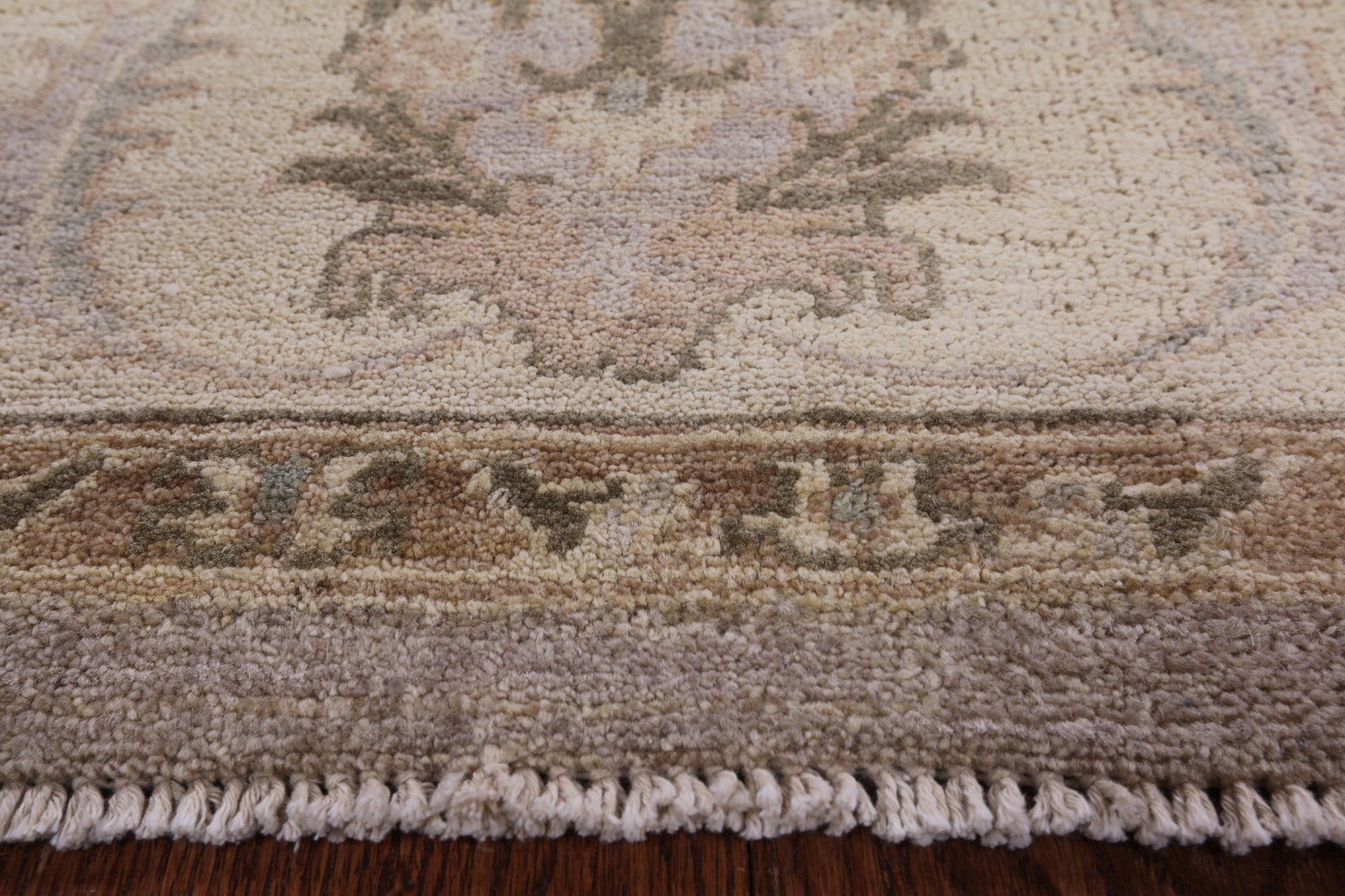 Grey Peshawar Handmade Wool Rug - 8' 2" X 9' 10" - Golden Nile