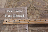 Grey Peshawar Handmade Wool Rug - 8' 2" X 9' 10" - Golden Nile
