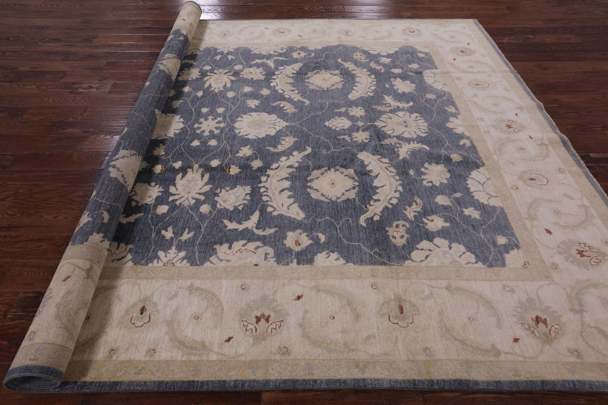 Peshawar Hand Knotted Wool Area Rug - 8' 9" X 11' 10" - Golden Nile