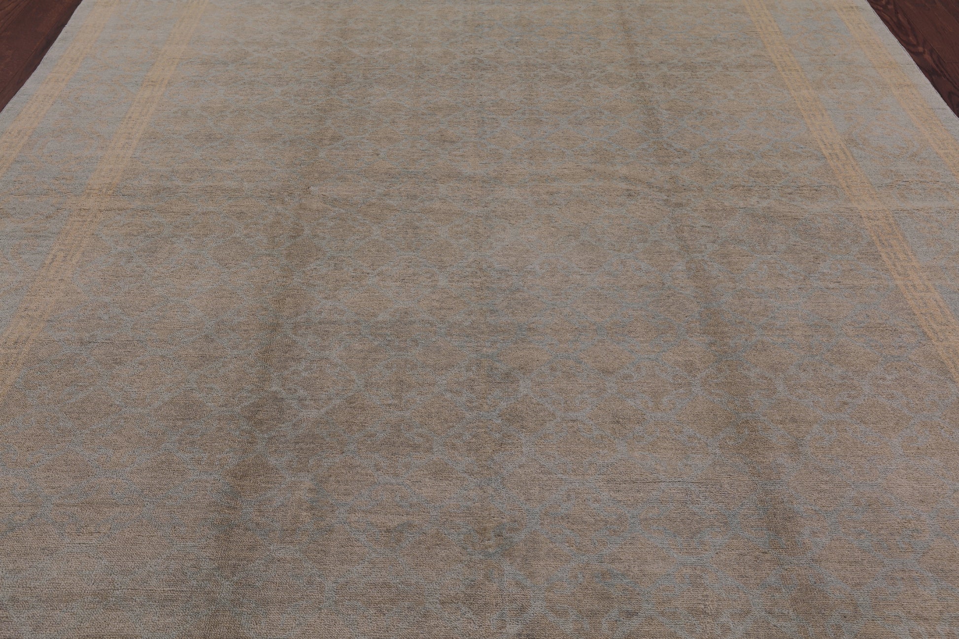 Chobi Peshawar Hand Knotted Wool Rug - 8' 1" X 9' 10" - Golden Nile