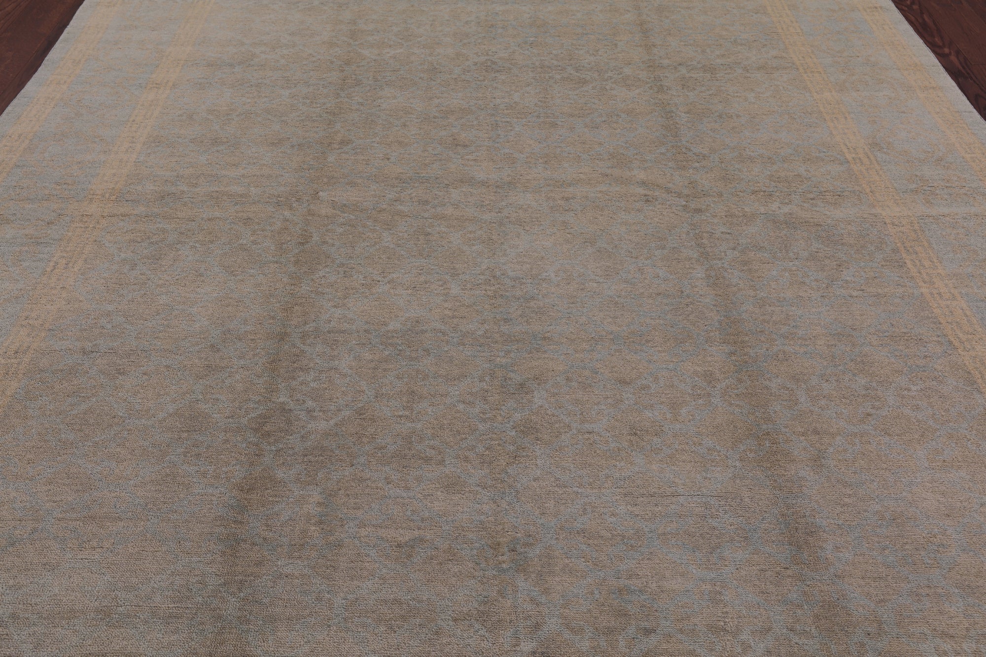Chobi Peshawar Hand Knotted Wool Rug - 8' 1" X 9' 10" - Golden Nile