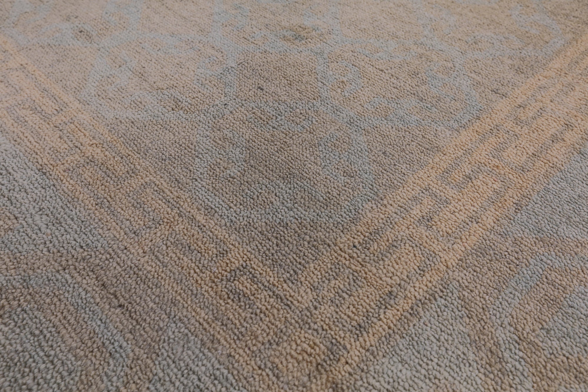 Chobi Peshawar Hand Knotted Wool Rug - 8' 1" X 9' 10" - Golden Nile