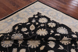 Black Chobi Peshawar Hand Knotted Wool Rug - 8' 2" X 9' 10" - Golden Nile