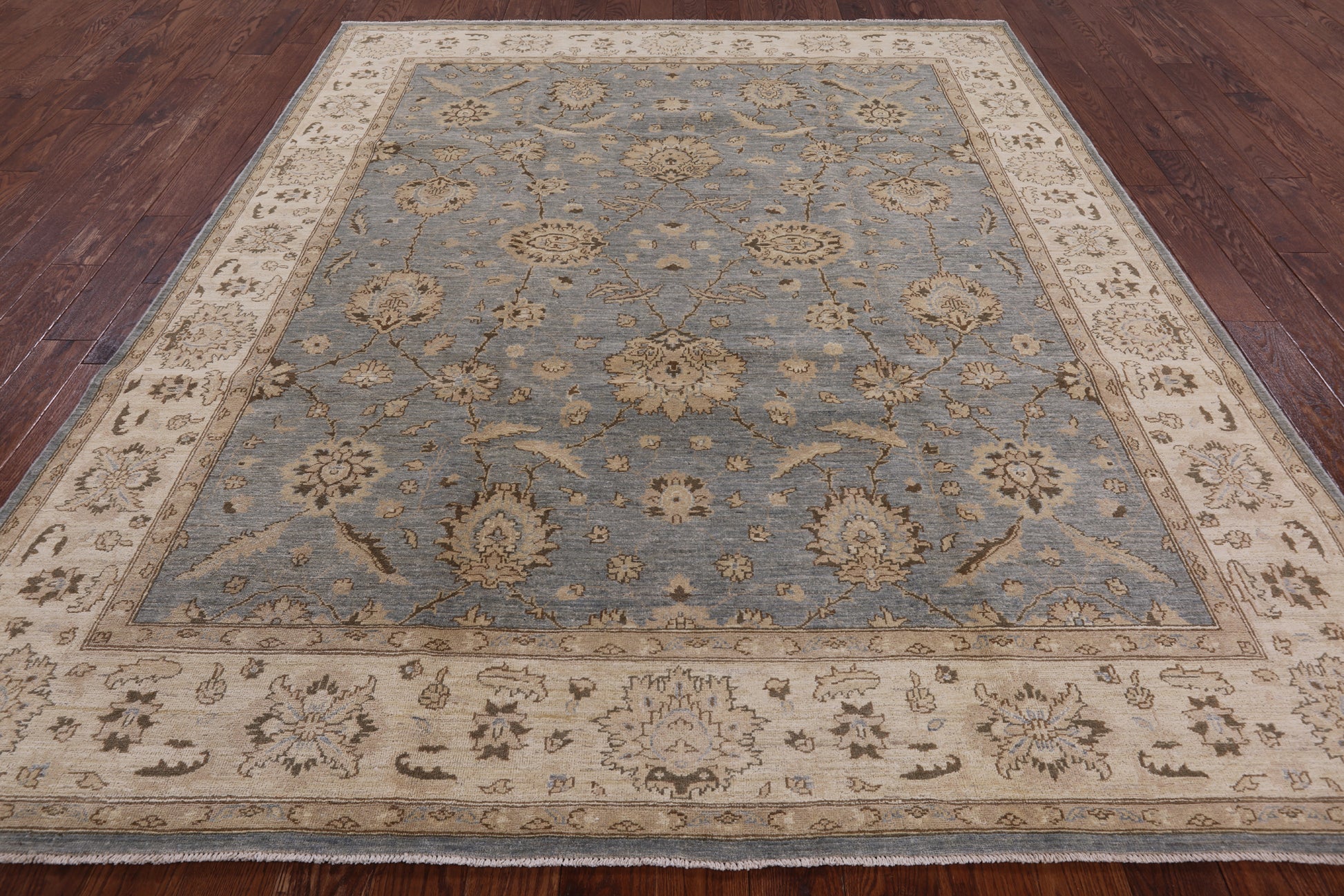 Chobi Peshawar Hand Knotted Wool Area Rug - 8' 3" X 9' 10" - Golden Nile
