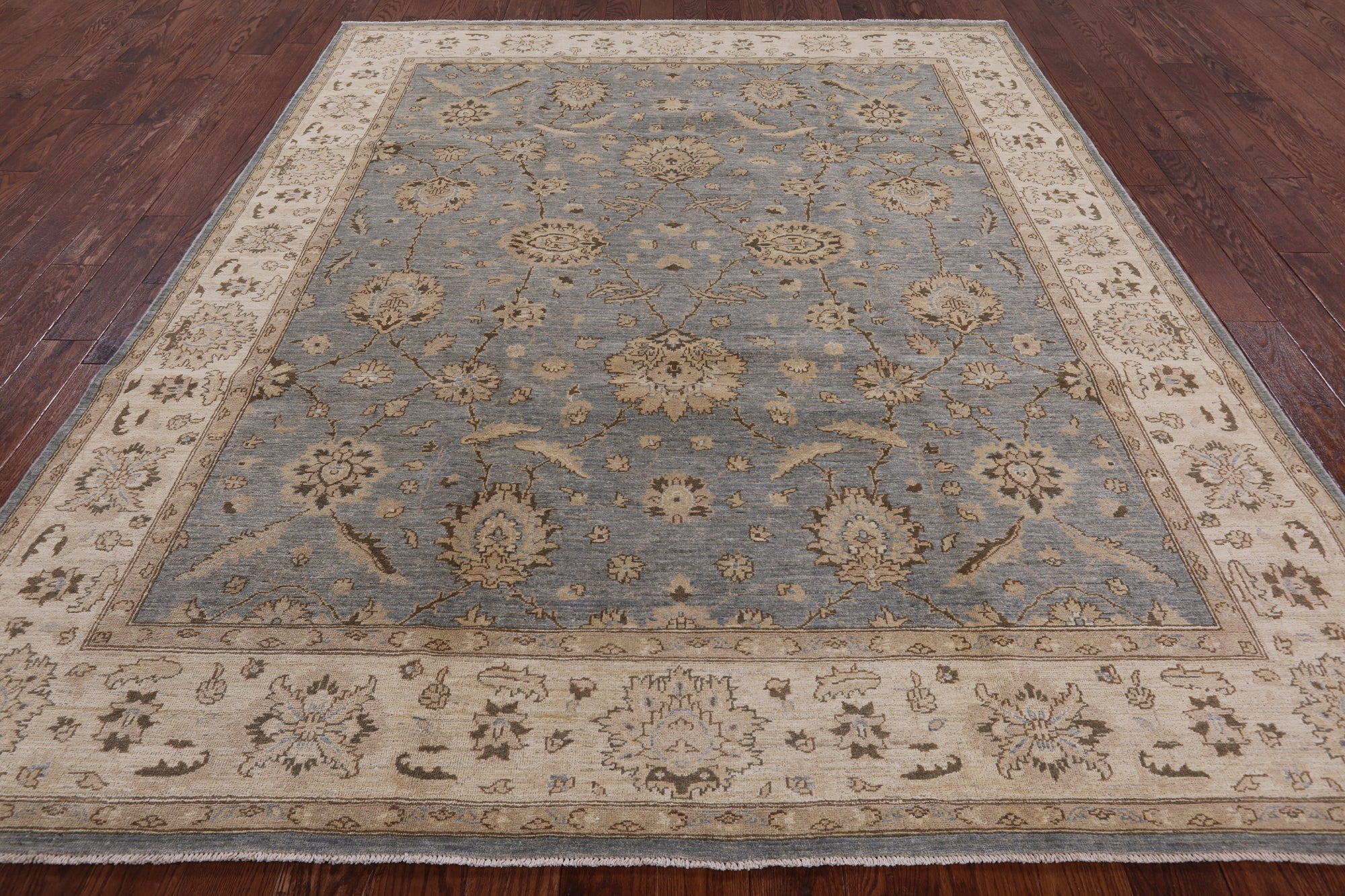 Chobi Peshawar Hand Knotted Wool Area Rug - 8' 3" X 9' 10" - Golden Nile