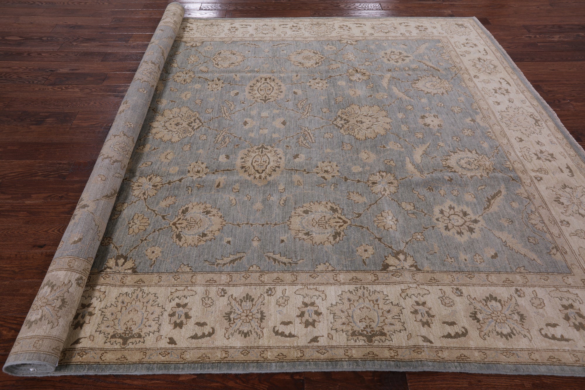 Chobi Peshawar Hand Knotted Wool Area Rug - 8' 3" X 9' 10" - Golden Nile