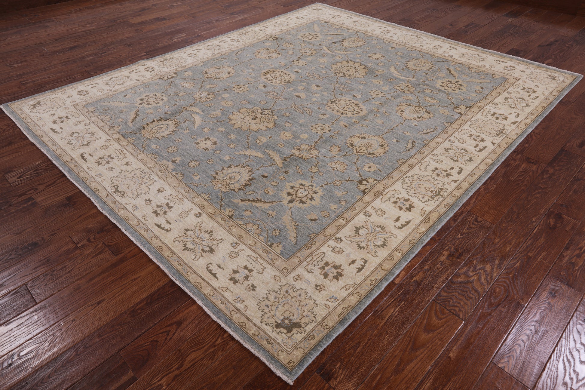 Chobi Peshawar Hand Knotted Wool Area Rug - 8' 3" X 9' 10" - Golden Nile