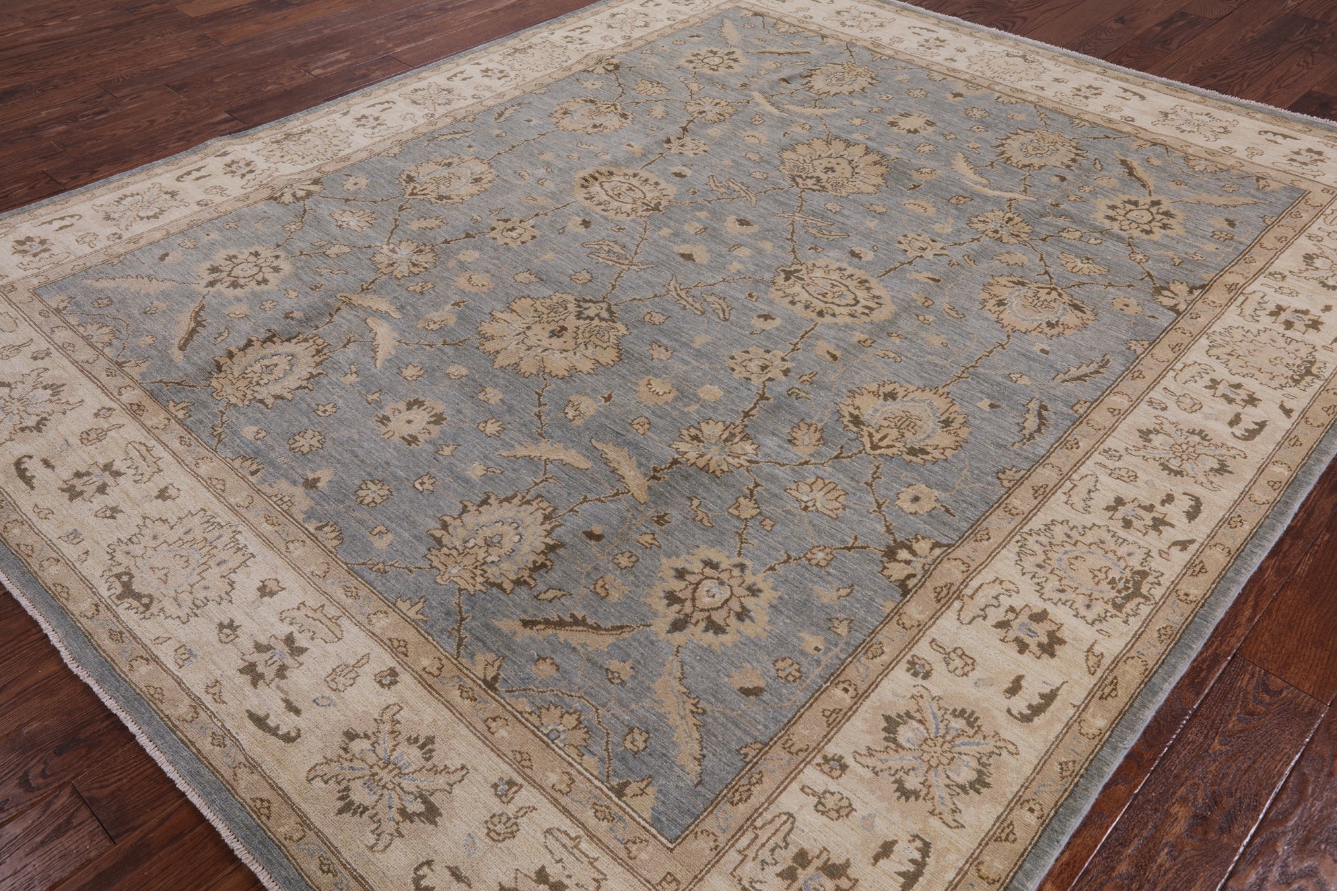 Chobi Peshawar Hand Knotted Wool Area Rug - 8' 3" X 9' 10" - Golden Nile