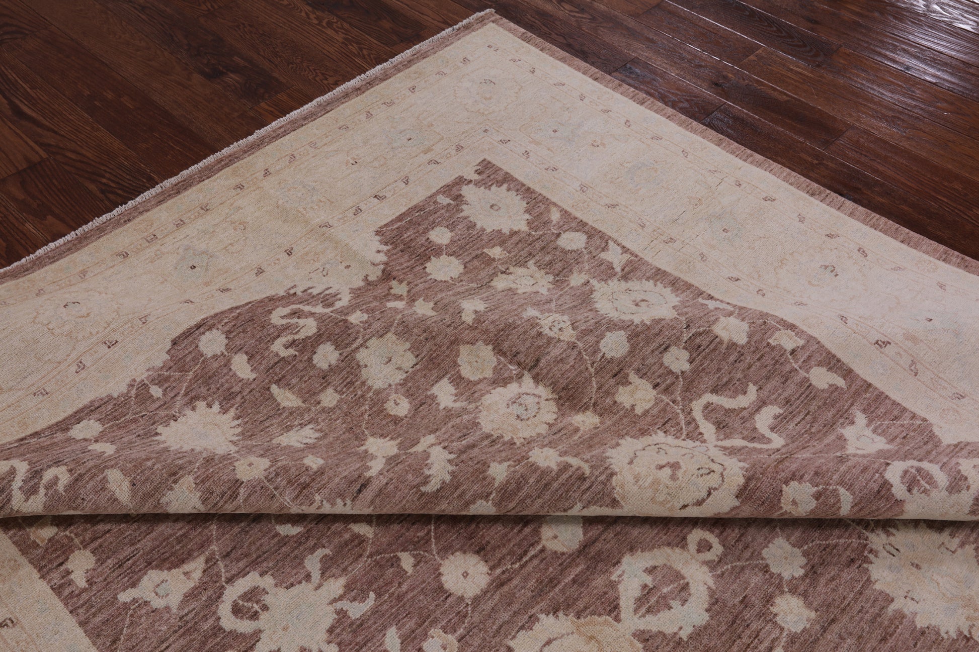 Chobi Peshawar Hand Knotted Wool Area Rug - 8' 1" X 10' 3" - Golden Nile