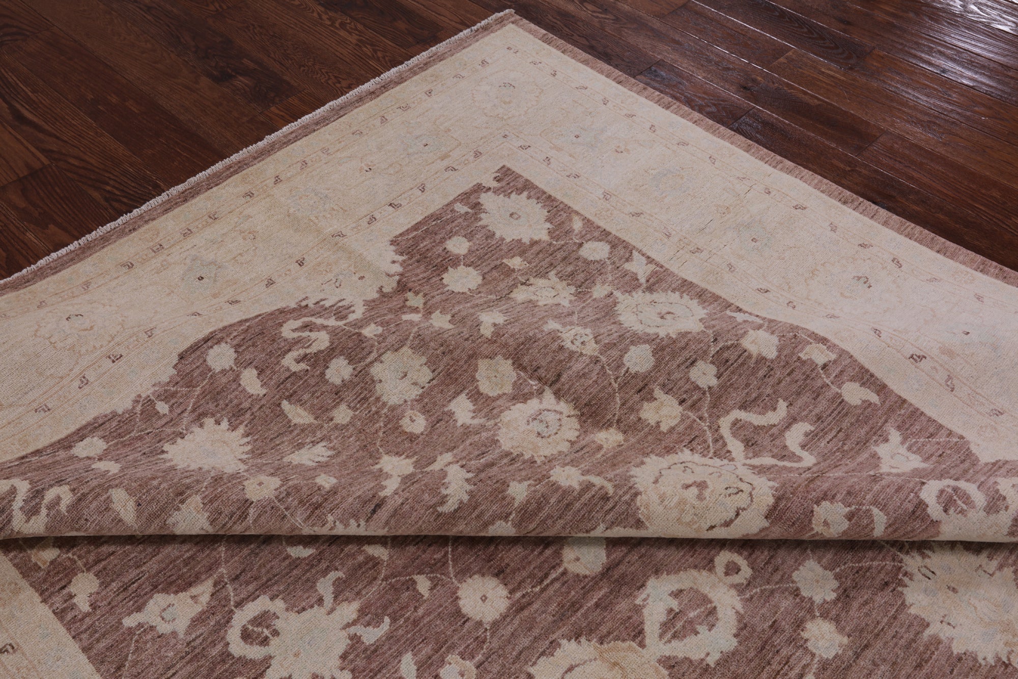 Chobi Peshawar Hand Knotted Wool Area Rug - 8' 1" X 10' 3" - Golden Nile