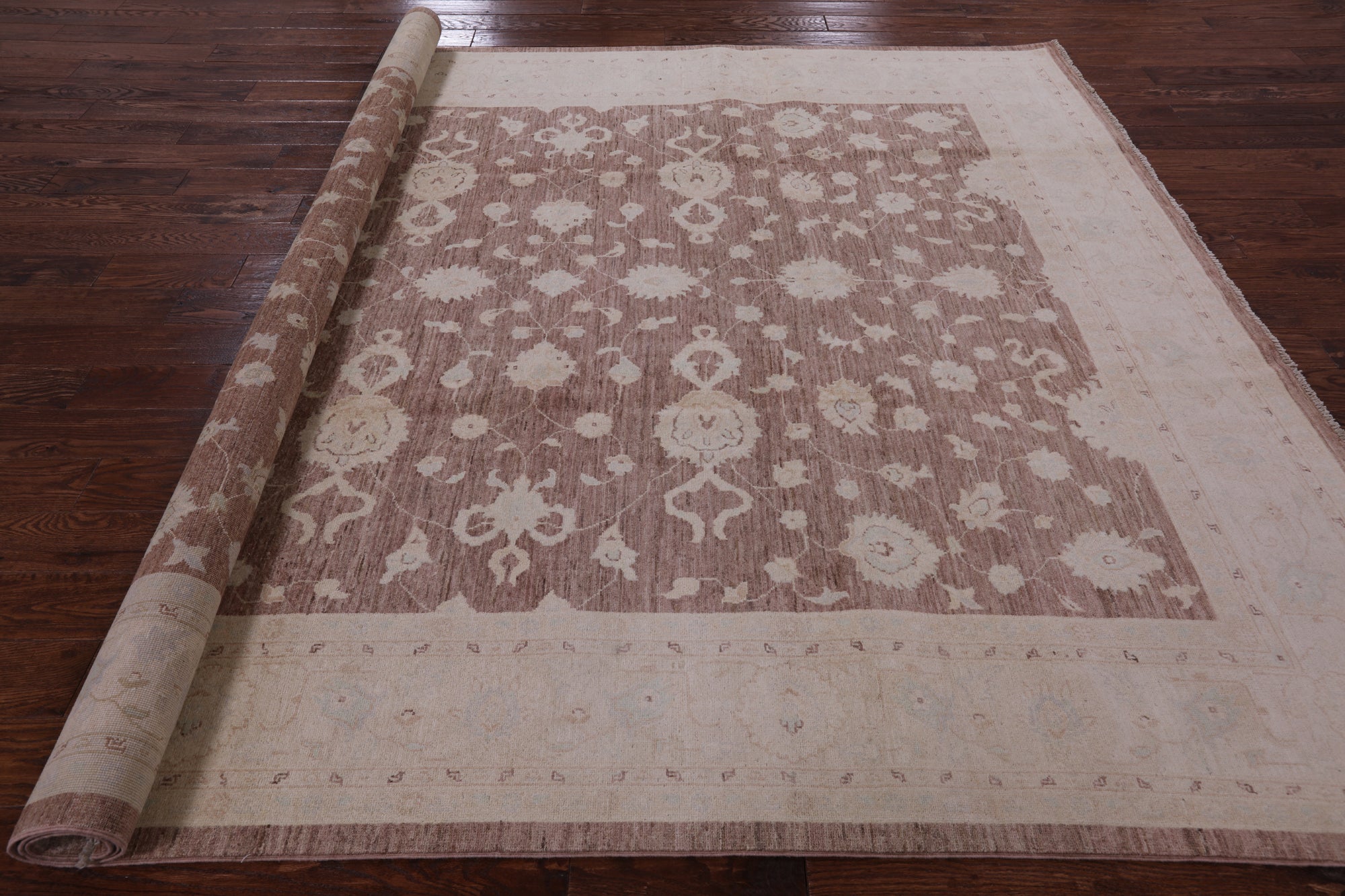 Chobi Peshawar Hand Knotted Wool Area Rug - 8' 1" X 10' 3" - Golden Nile