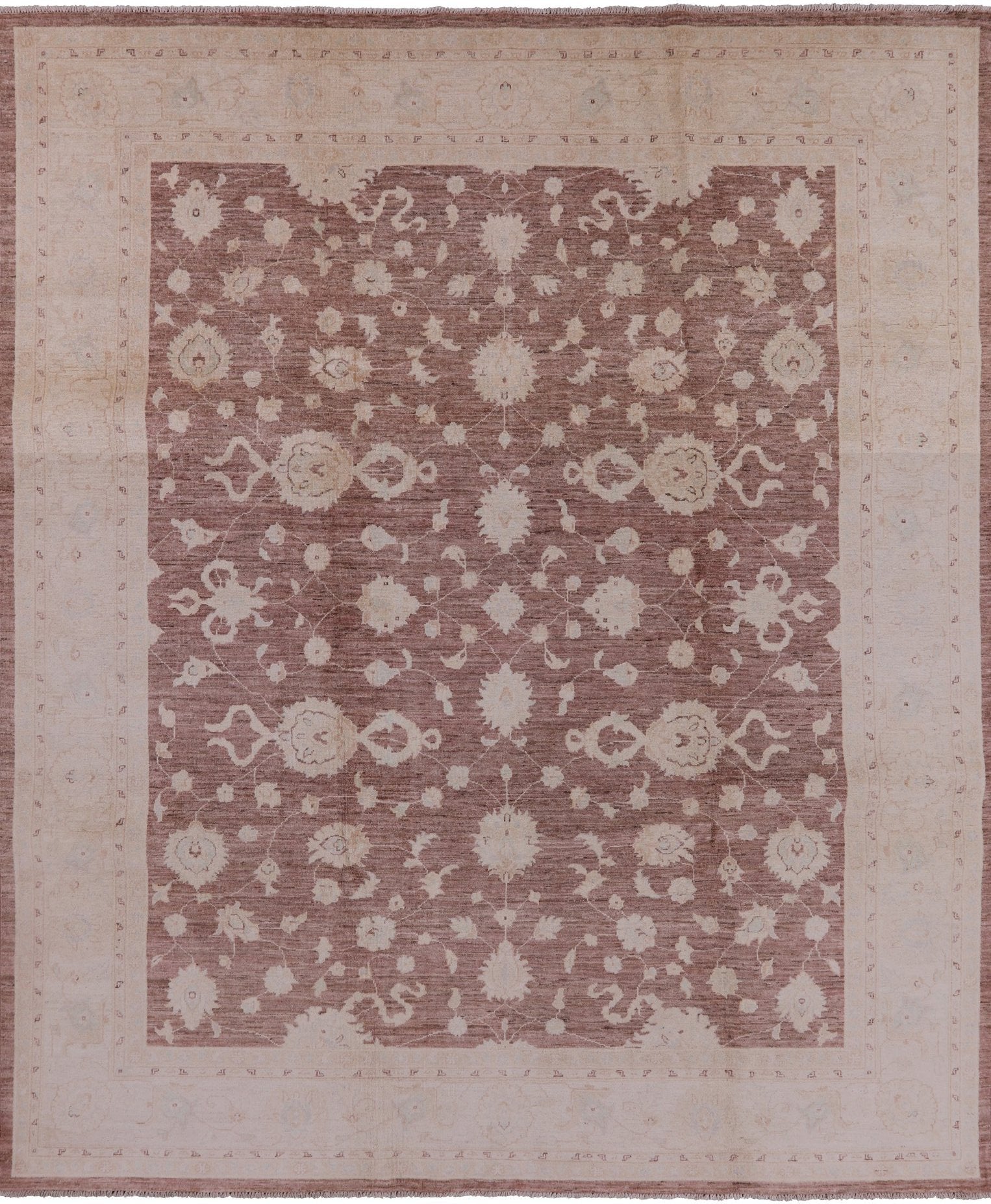 Chobi Peshawar Hand Knotted Wool Area Rug - 8' 1" X 10' 3" - Golden Nile