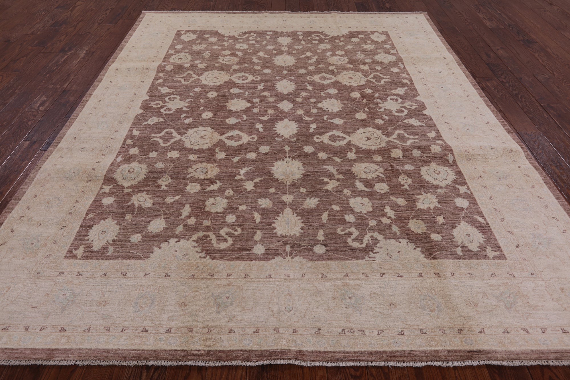 Chobi Peshawar Hand Knotted Wool Area Rug - 8' 1" X 10' 3" - Golden Nile