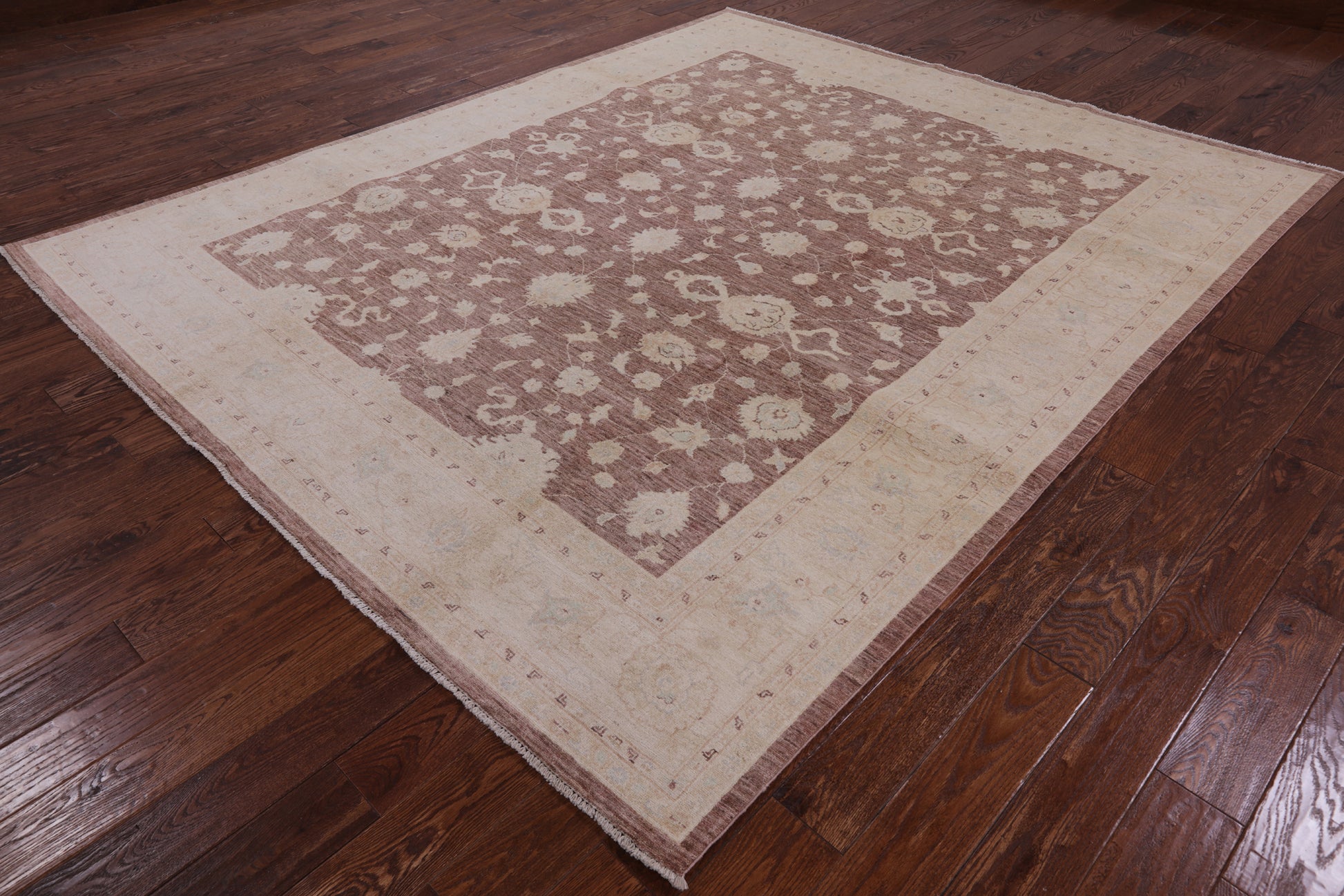 Chobi Peshawar Hand Knotted Wool Area Rug - 8' 1" X 10' 3" - Golden Nile