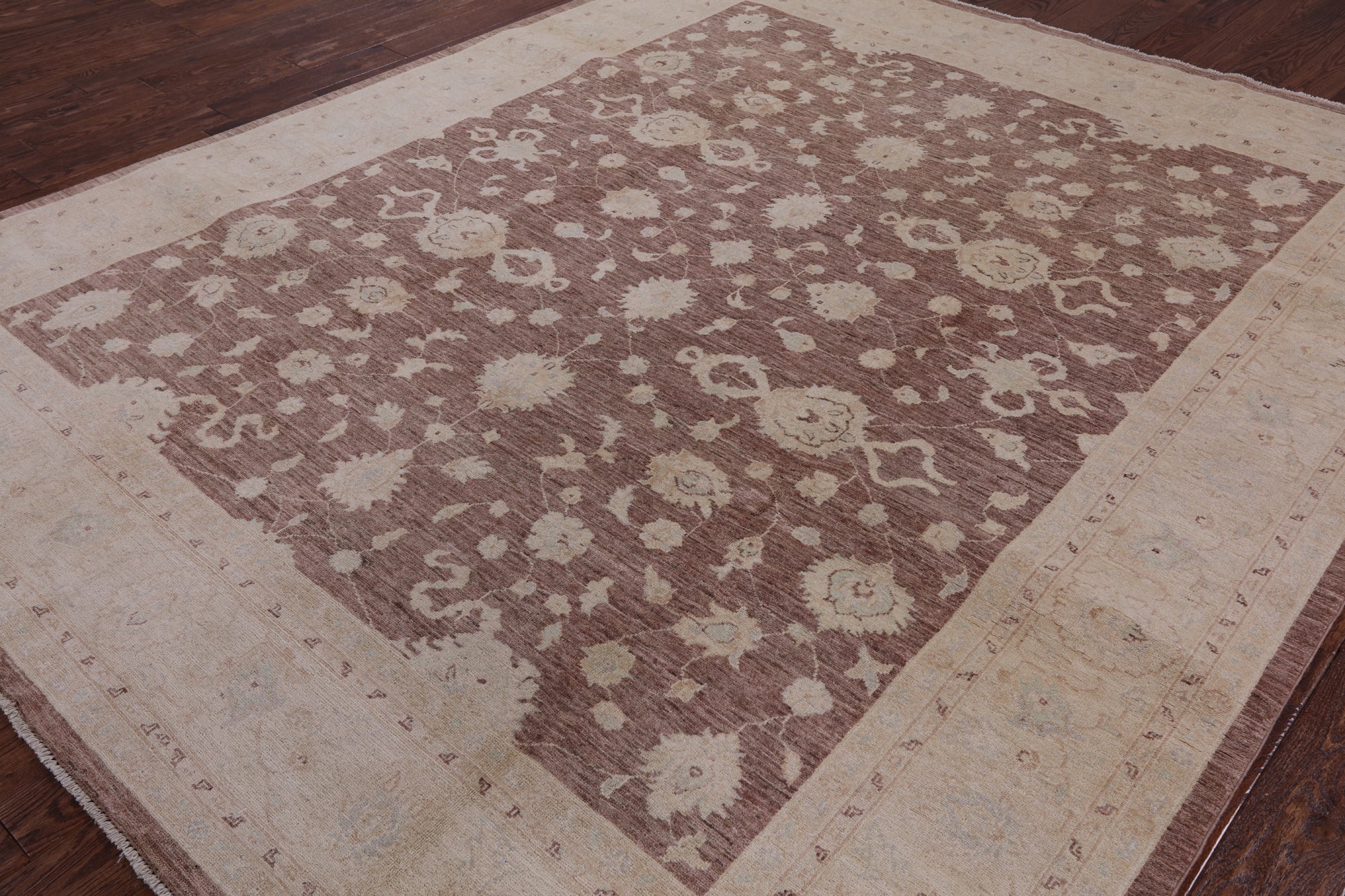 Chobi Peshawar Hand Knotted Wool Area Rug - 8' 1" X 10' 3" - Golden Nile