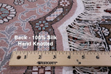 Oval Persian Kashan Hand Knotted Silk Rug - 7' X 10' - Golden Nile